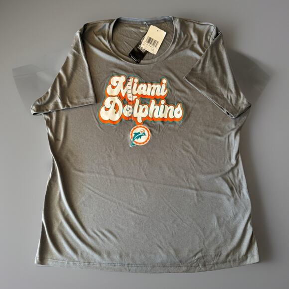 New Era NFL Team Apparel Miami Dolphins Women Print Shirt NTW Size 2XL - Picture 1 of 3